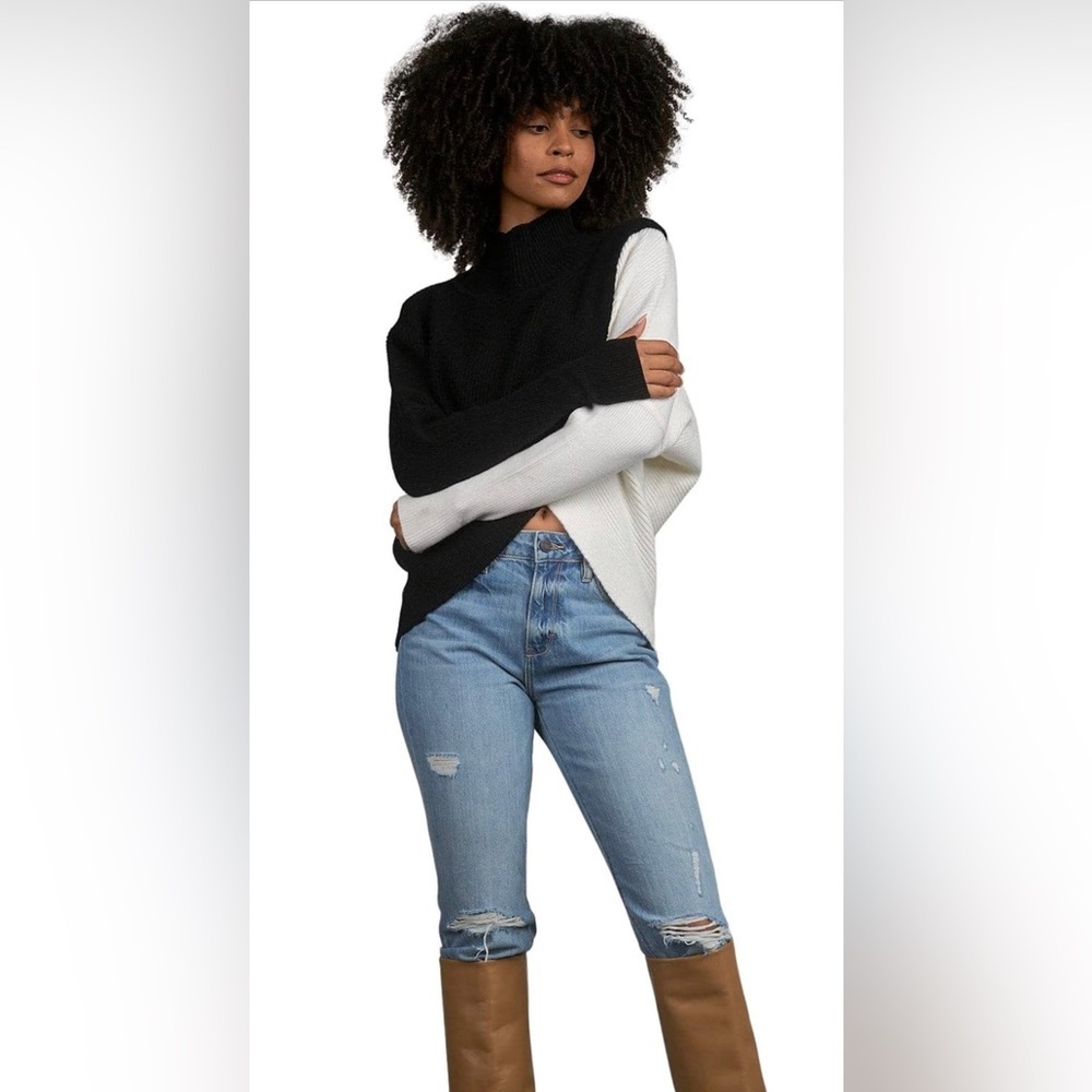 NWT Elan Boulder Color Block Sweater NWT - image 1